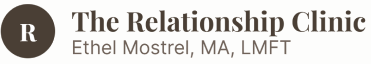 The Relationship Clinic logo with Ethel Mosena MA LMFT