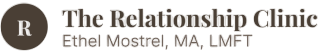 The Relationship Clinic logo with Ethel Mosena MA LMFT