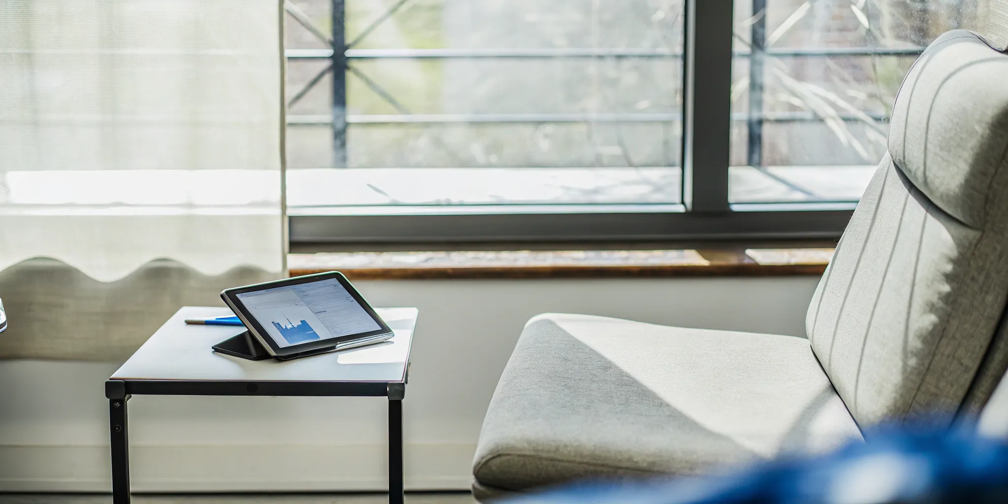 Tablet displaying personalized health data from a doctor concierge service.
