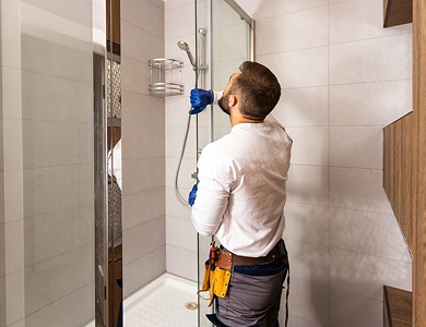 expert installation of waterproof shower wall panels system