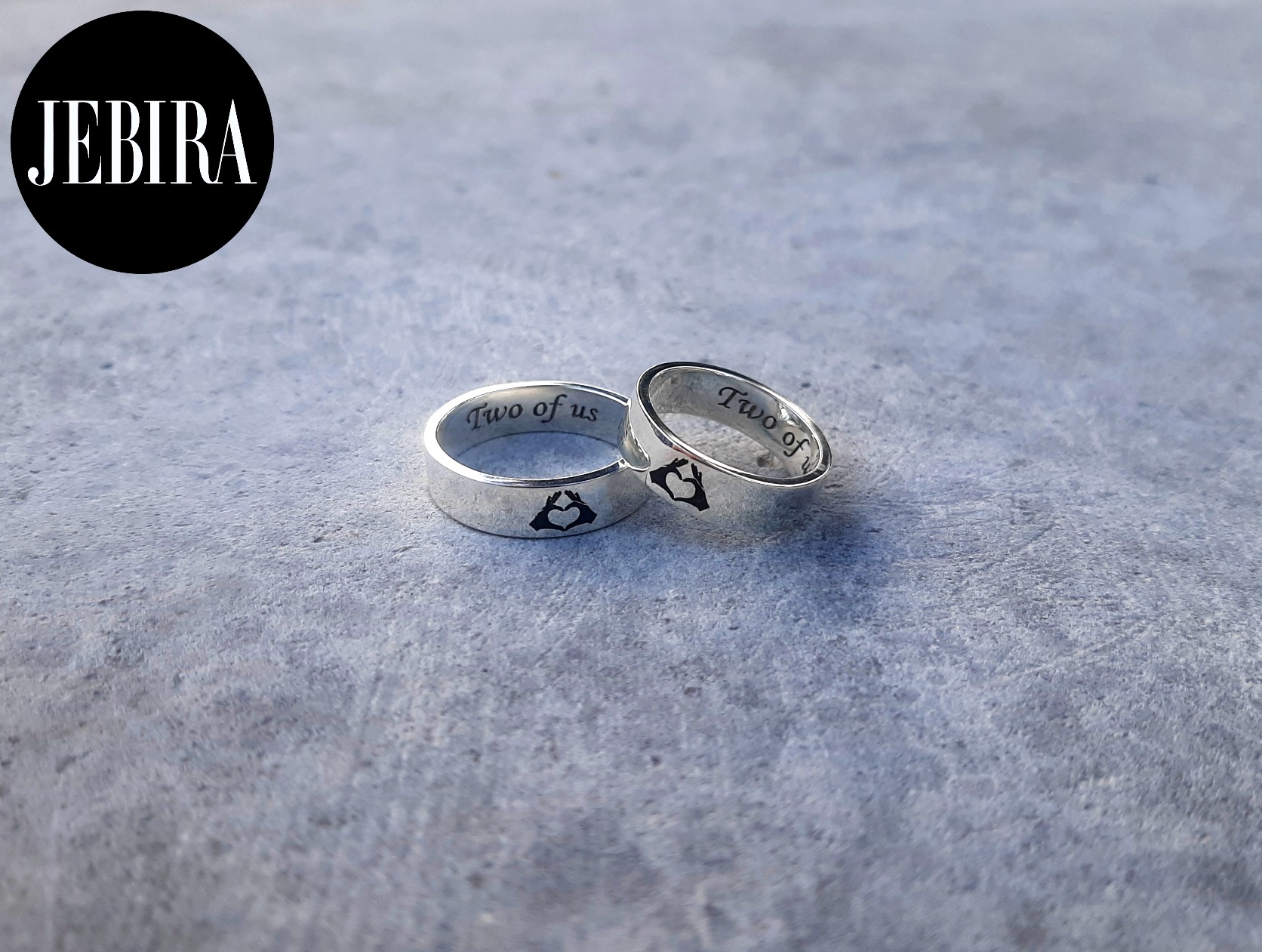 ვერცხლის სამკაული, წყვილის ვერცხლის ბეჭდები გულების გამოსახულებით