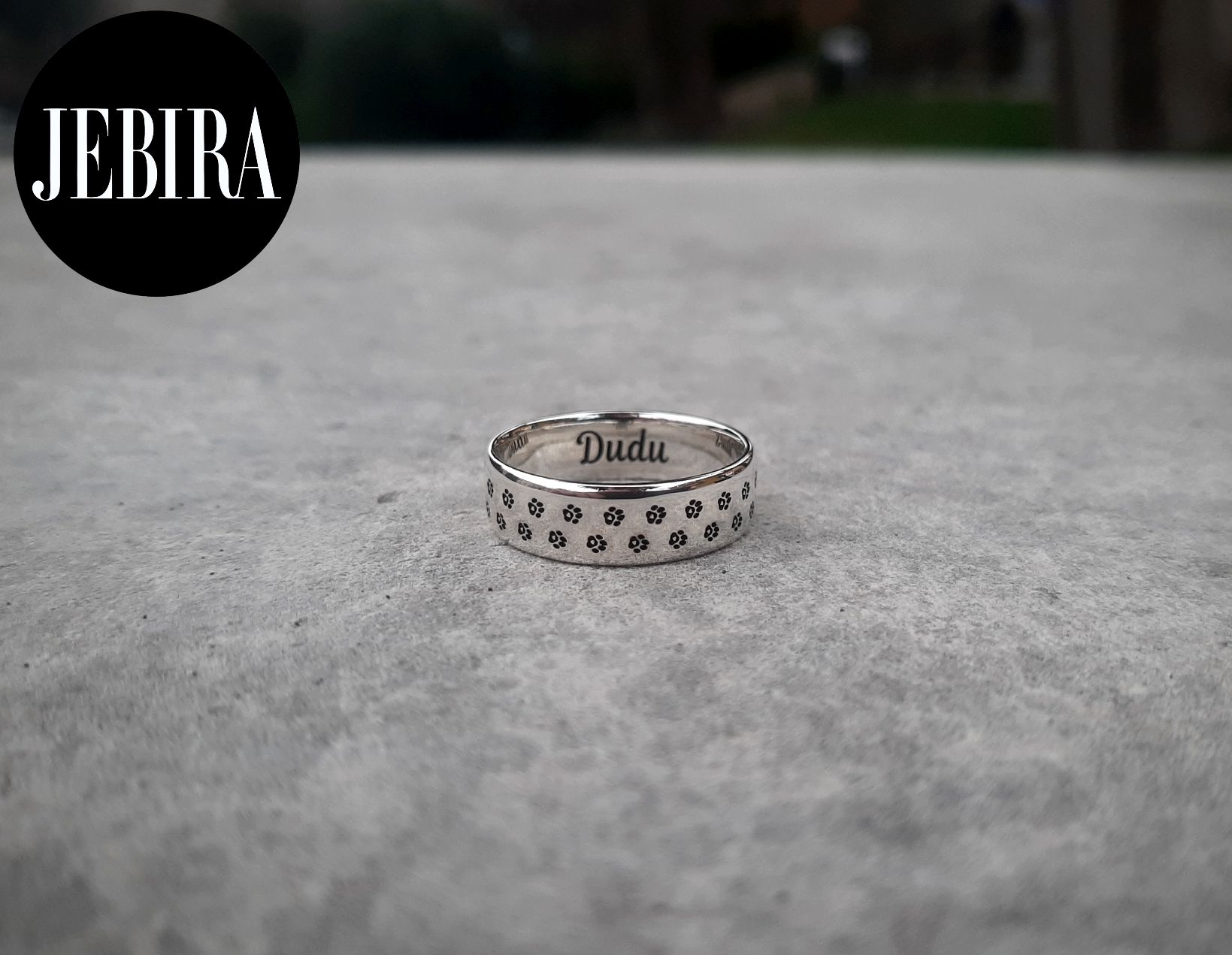 ვერცხლის სამკაული, ვერცხლის ბეჭედი ძაღლის და კატის თათებით გამოსახული ვერცვხლის ბეჭედი