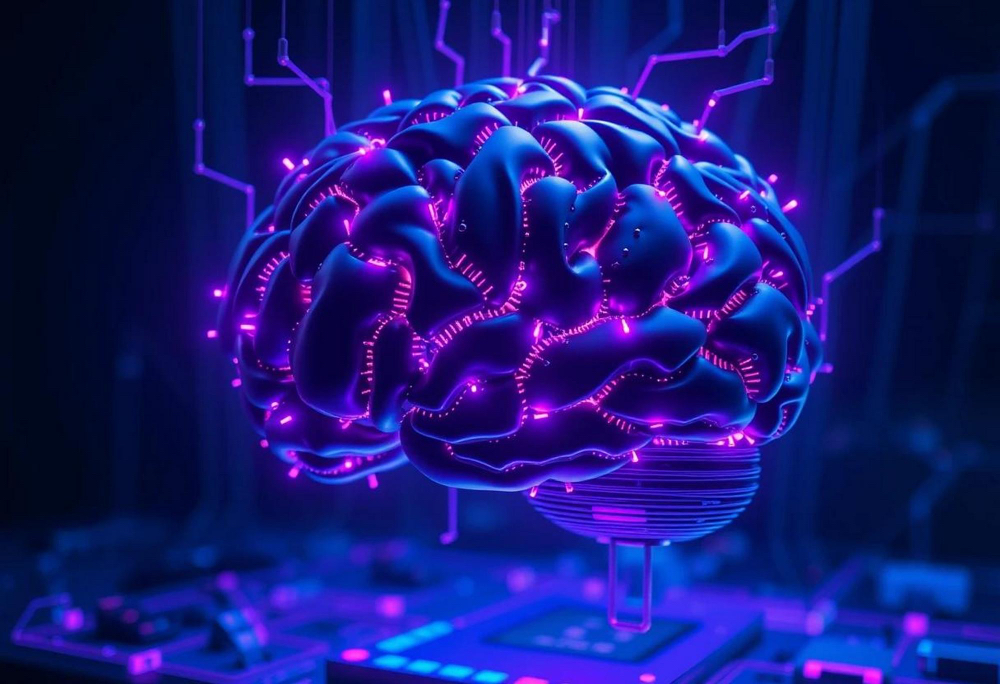 web3 strategy visual via 3D digital illustration of a human brain