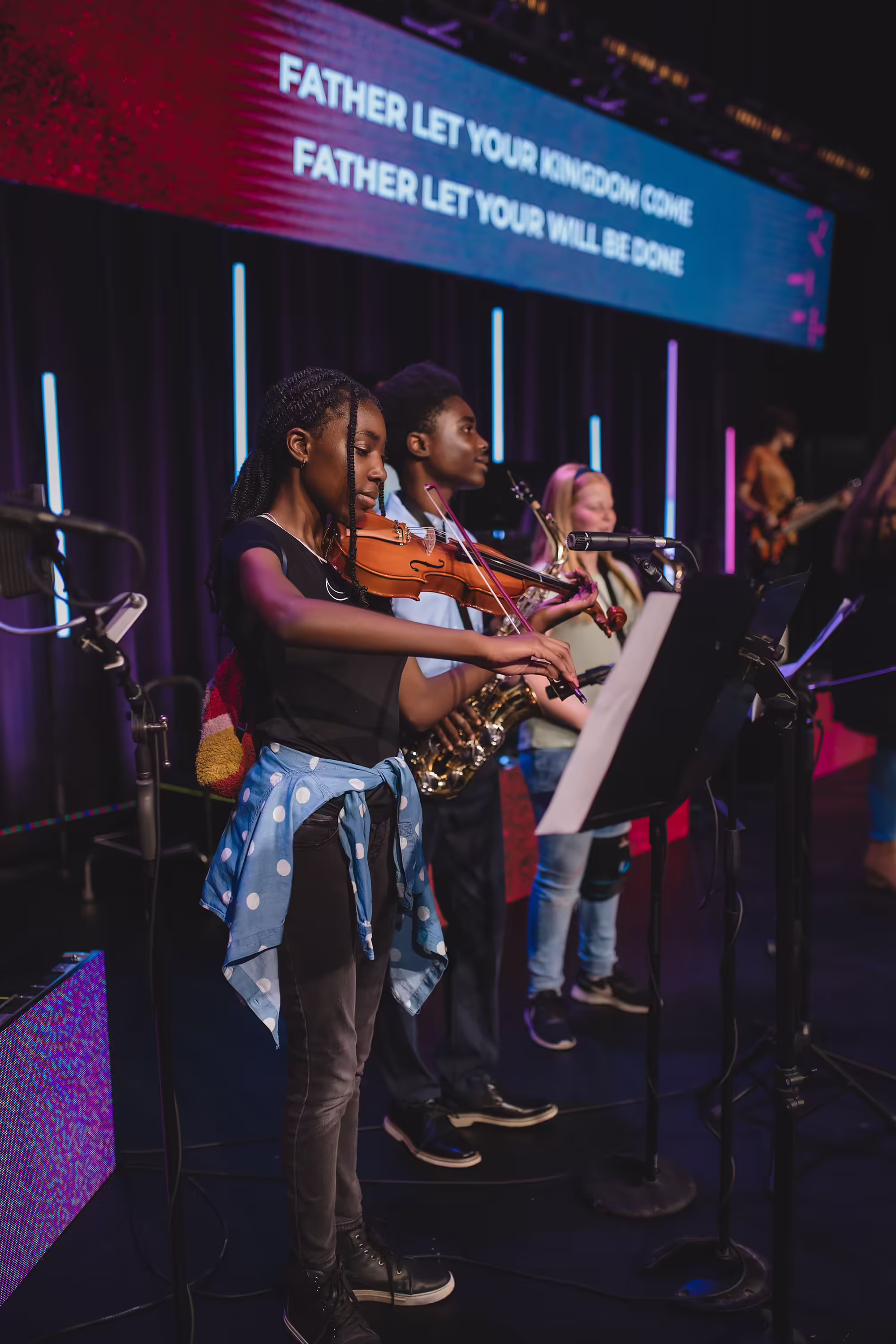 image of decorated altar during service (for a church & cathedral)