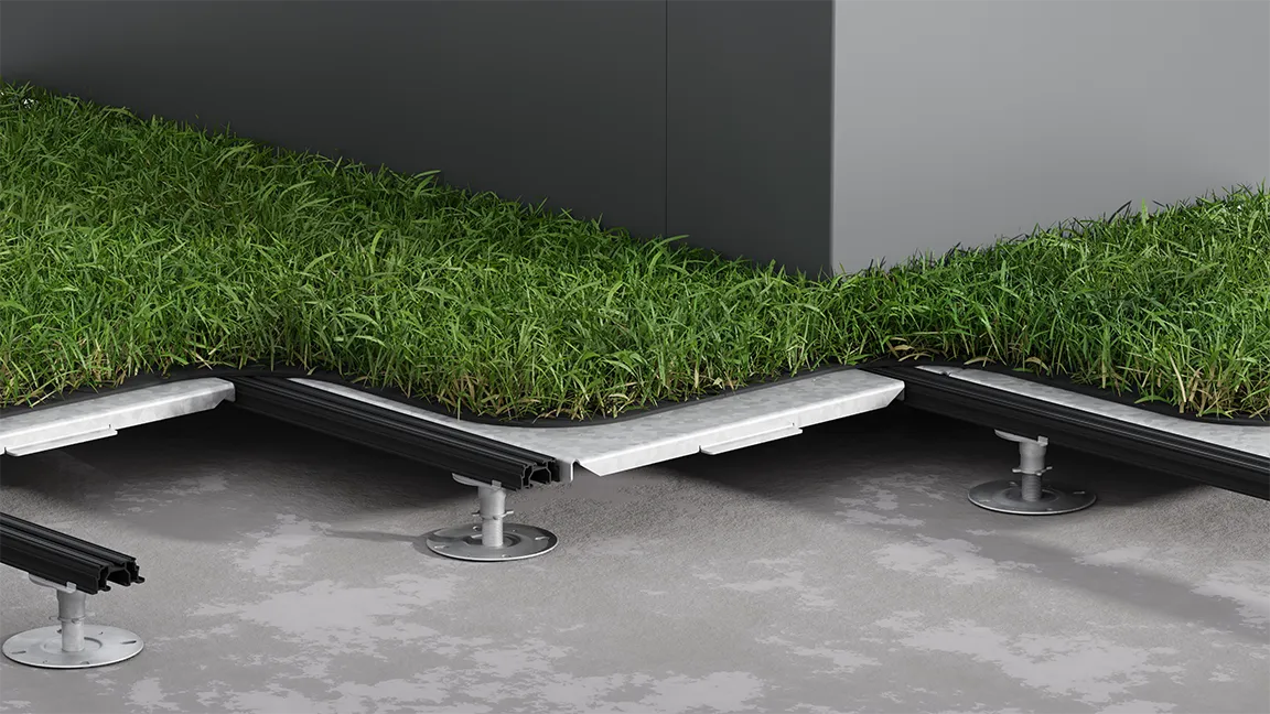 Substructure with grass