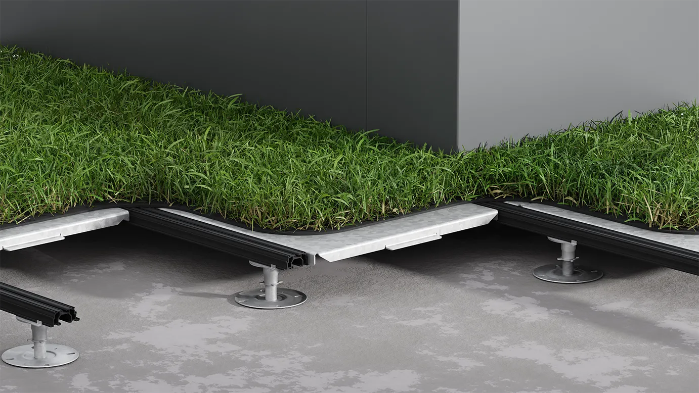 Substructure with grass