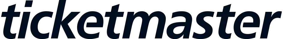 Ticketmaster brand name text logo in dark blue.
