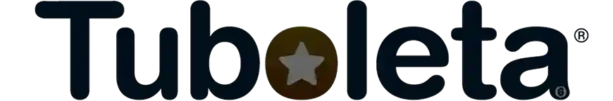 Logo of Tuboleta with a gold star inside a circle between the letters 'b' and 'l'.