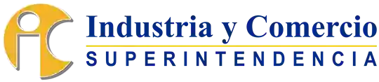 Logo for Industria y Comercio Superintendencia with stylized letters 'ic' in yellow and black next to the text.