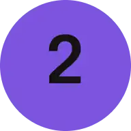Black number 2 inside a solid purple circle.