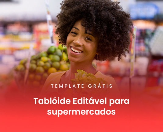 Tablóide Editável para supermercados