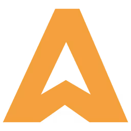 Stylized orange letter A with a black upward-pointing arrow inside.