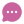 Pink speech bubble with three white dots representing a chat or message.