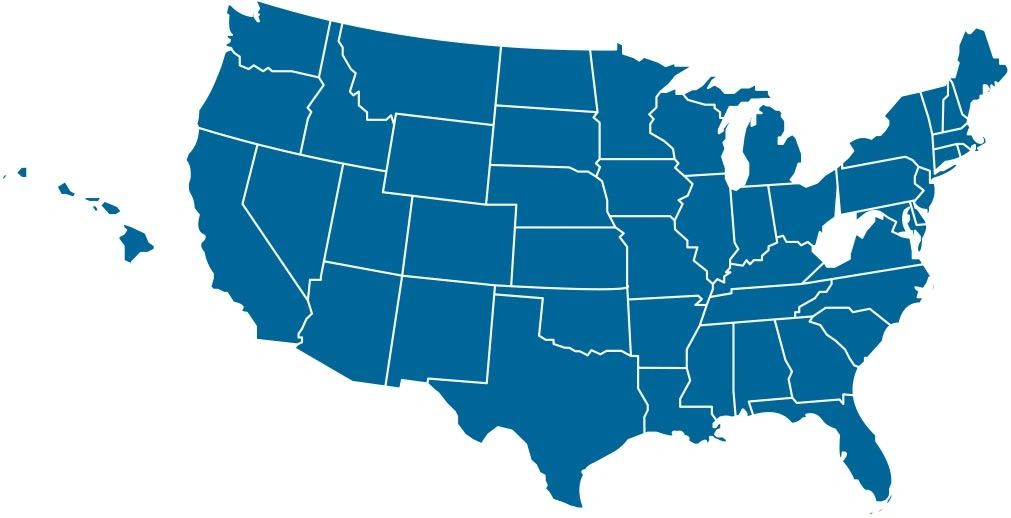 Network of pallet suppliers and manufacturing partners across the United States showing distribution map#1.6