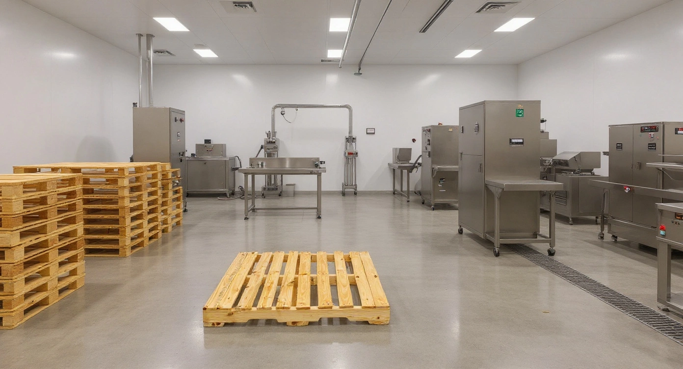 Food processing facility with premium pallets meeting highest hygiene standards for beverage industry applications#1.9
