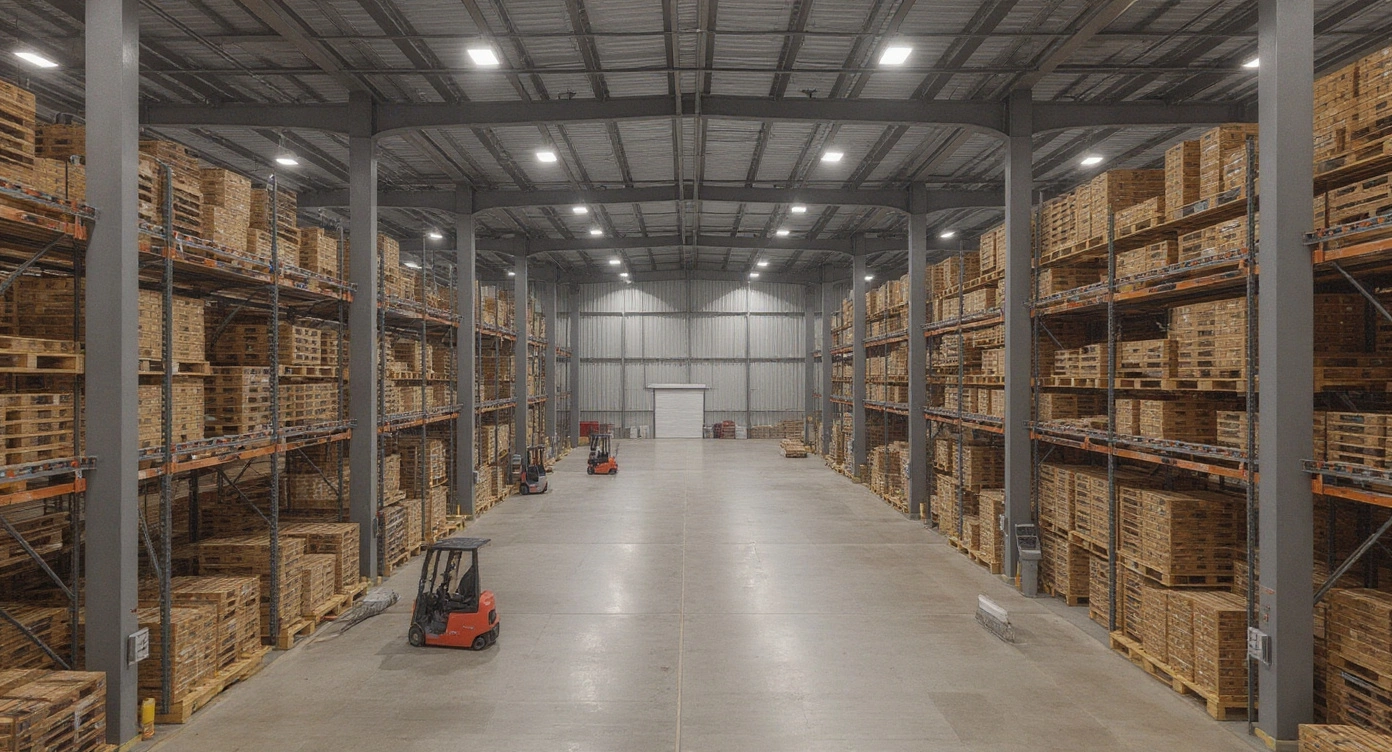 Warehousing and distribution center with consistent quality pallets for operations#1.9