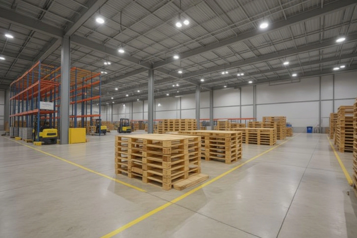 Logistics and distribution center pallet solutions for supply chain operations#1.4