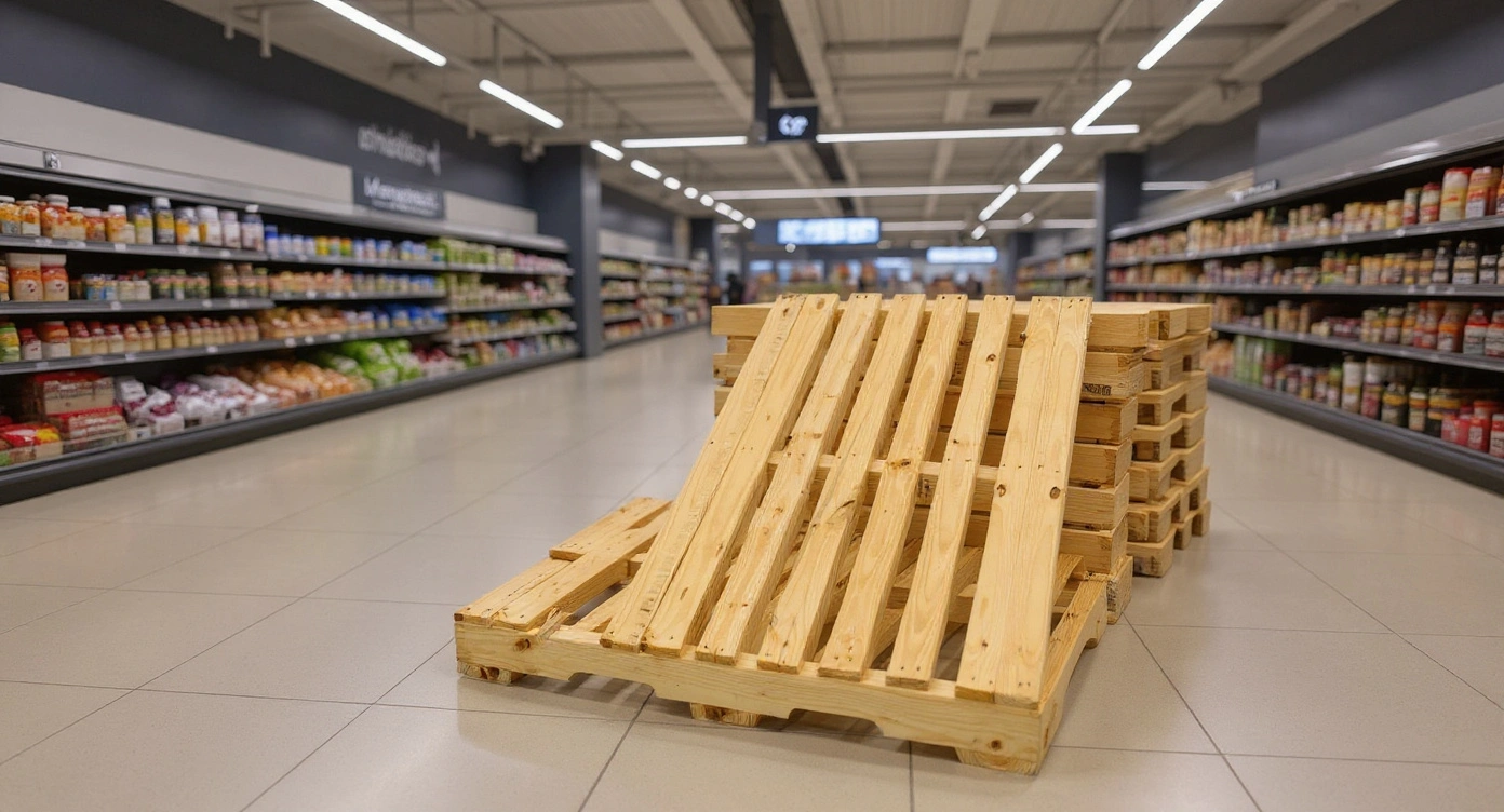 Retail stores and grocery chains using premium display pallets for customer-facing product presentation#1.9