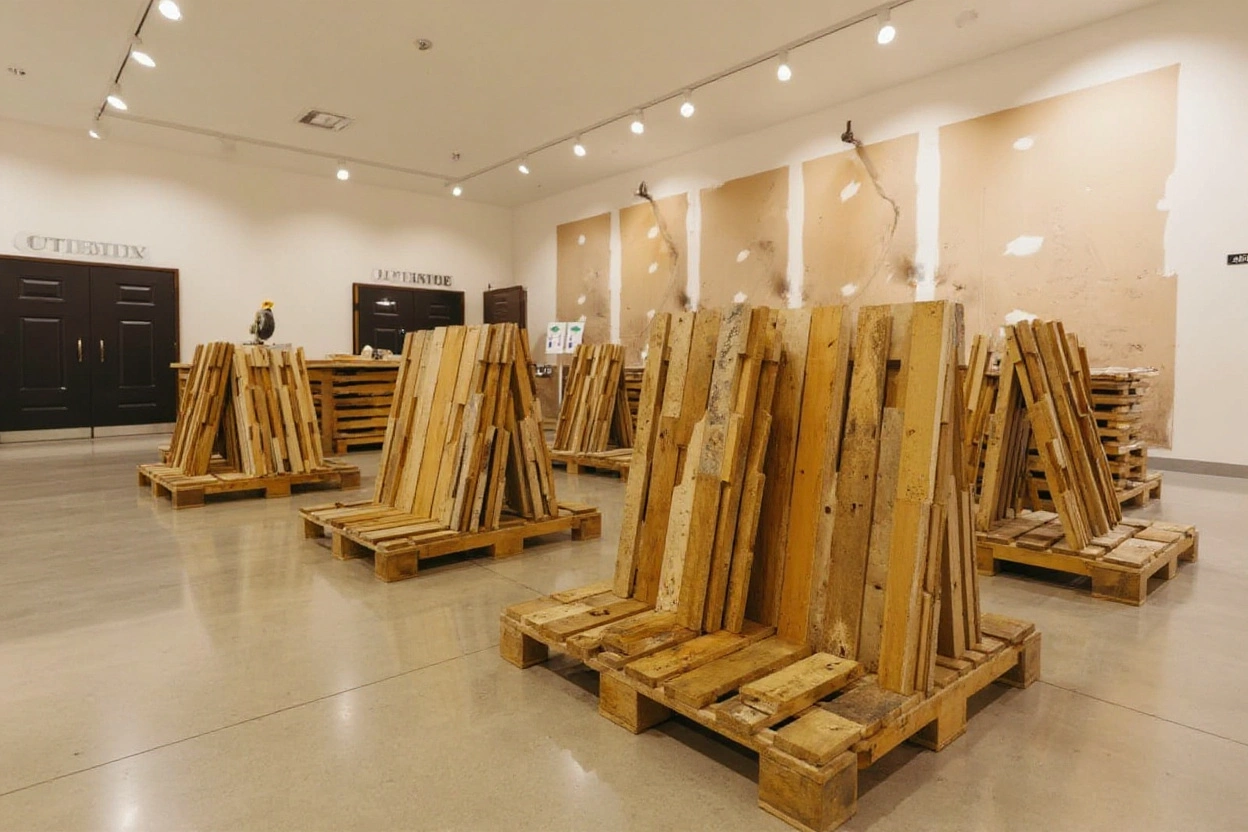 Retail store environment with display-quality pallets for customer-facing merchandise presentation#1.5