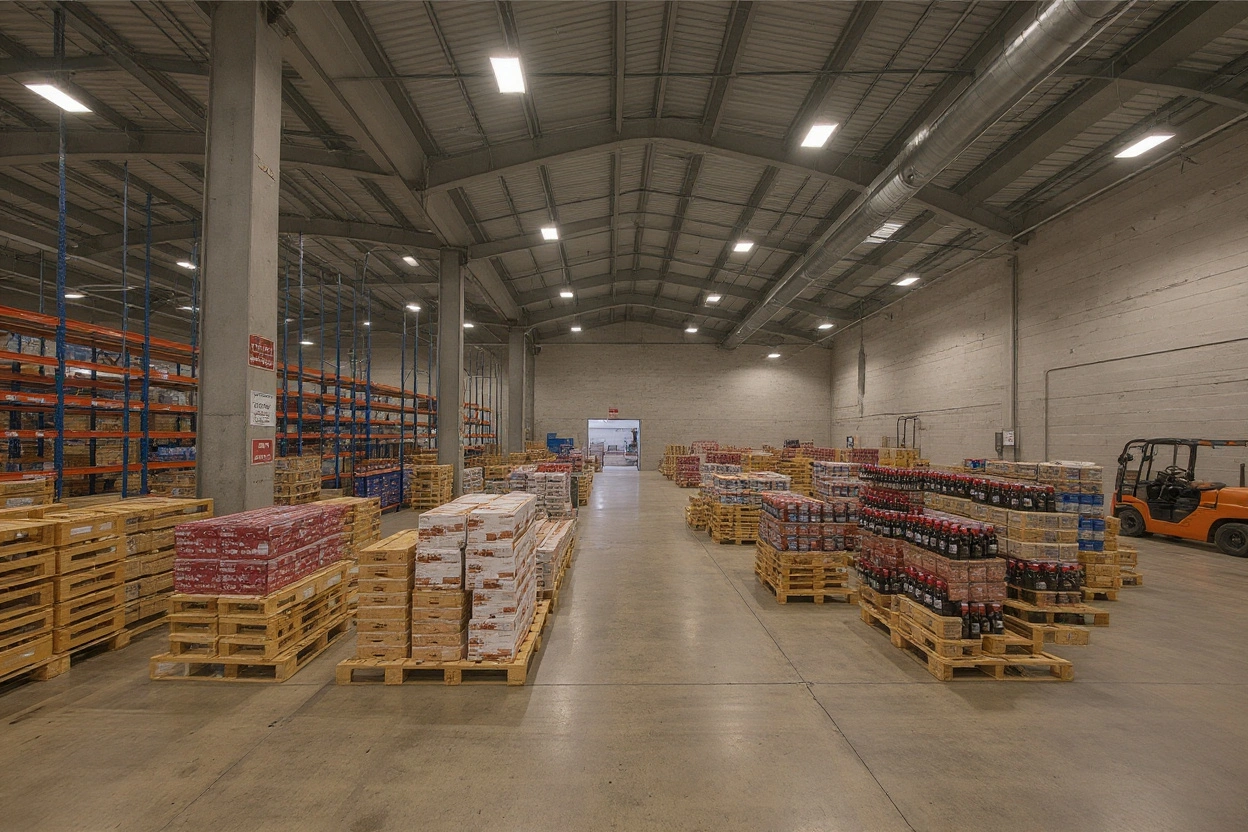 Food and beverage warehouses using premium grade pallets for product storage and distribution#1.6