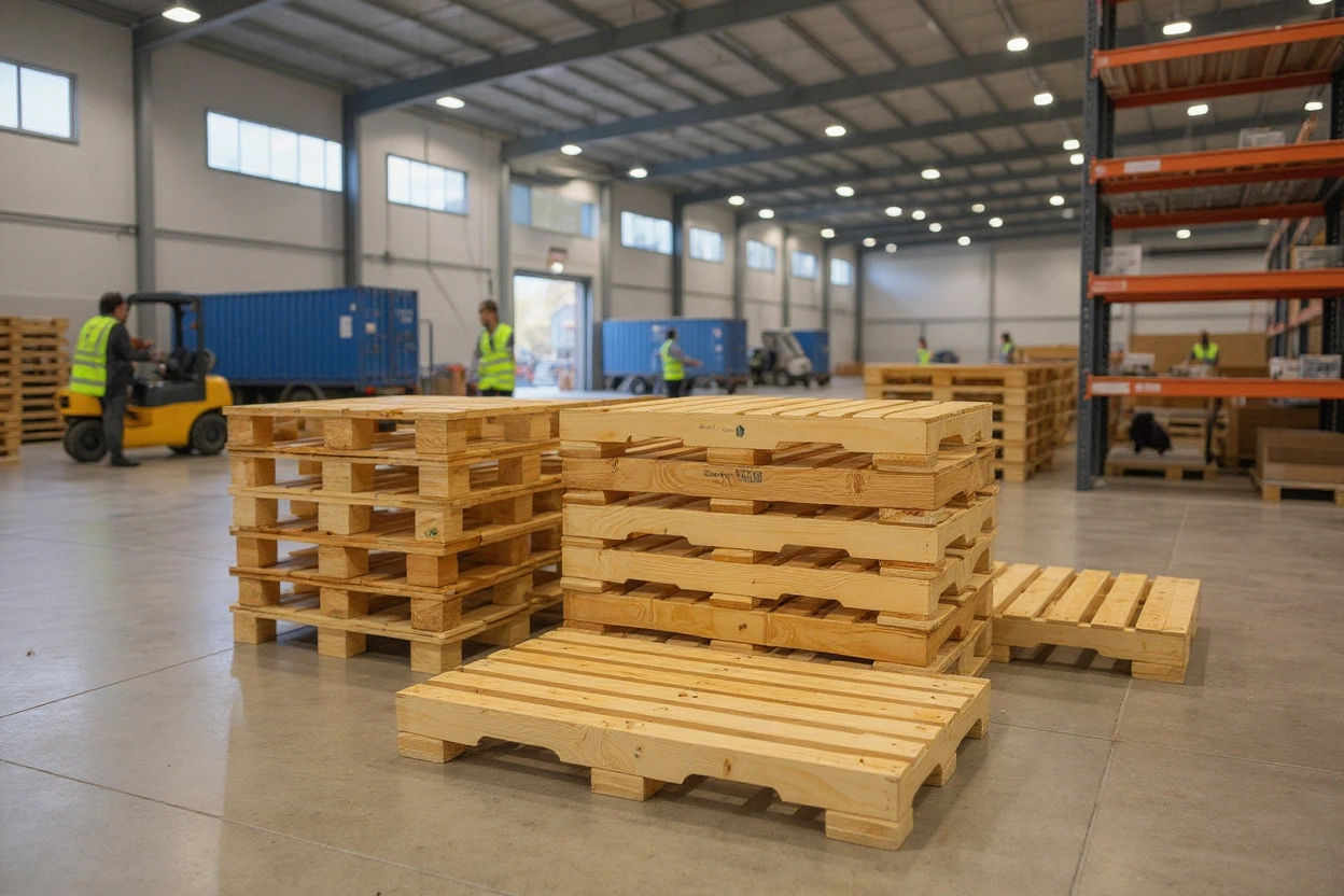Logistics and shipping operations using GMA compliant pallets for transportation and delivery#1.6
