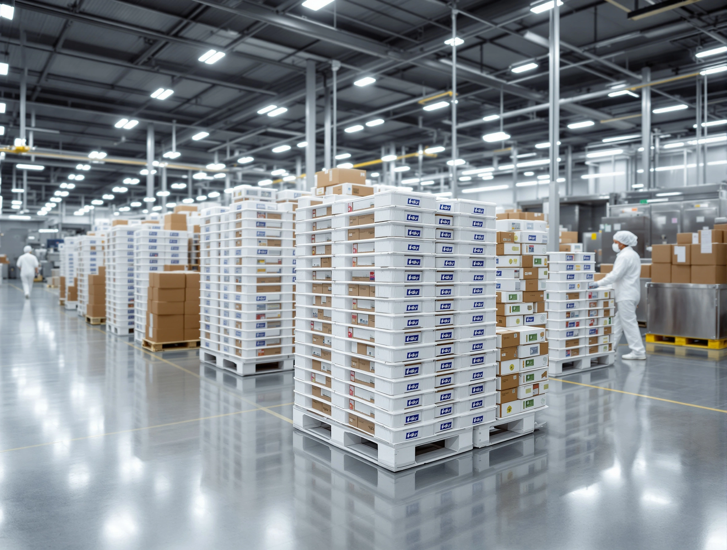 Food and beverage industry using hygienic premium grade pallets#1.3