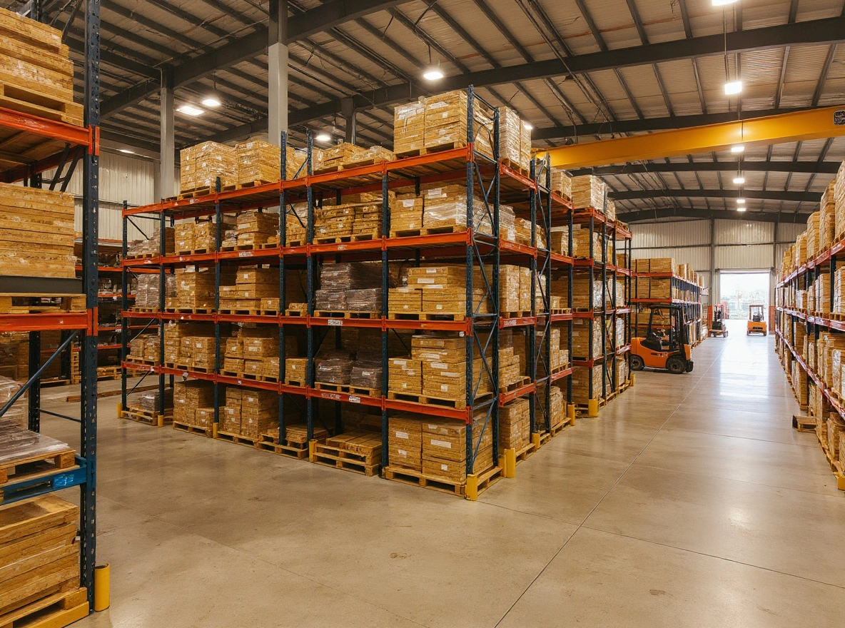 Manufacturing facilities utilizing heavy-duty pallet storage systems#1.3
