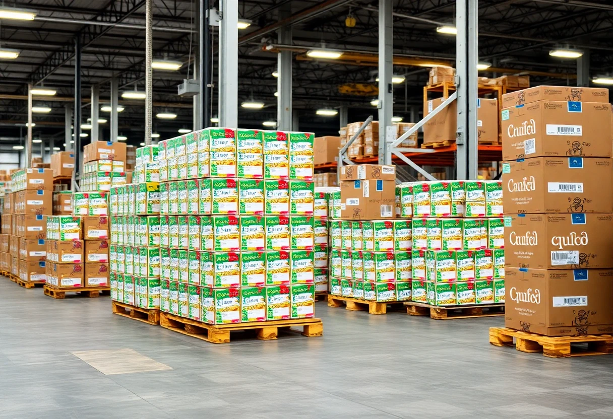 Consumer packaged goods manufacturing with product assembly and packaging lines using pallets#1.5