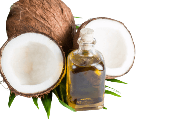 coconut with coconut oil for oil pulling