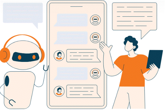image showing chatbot helping a patient answer its query