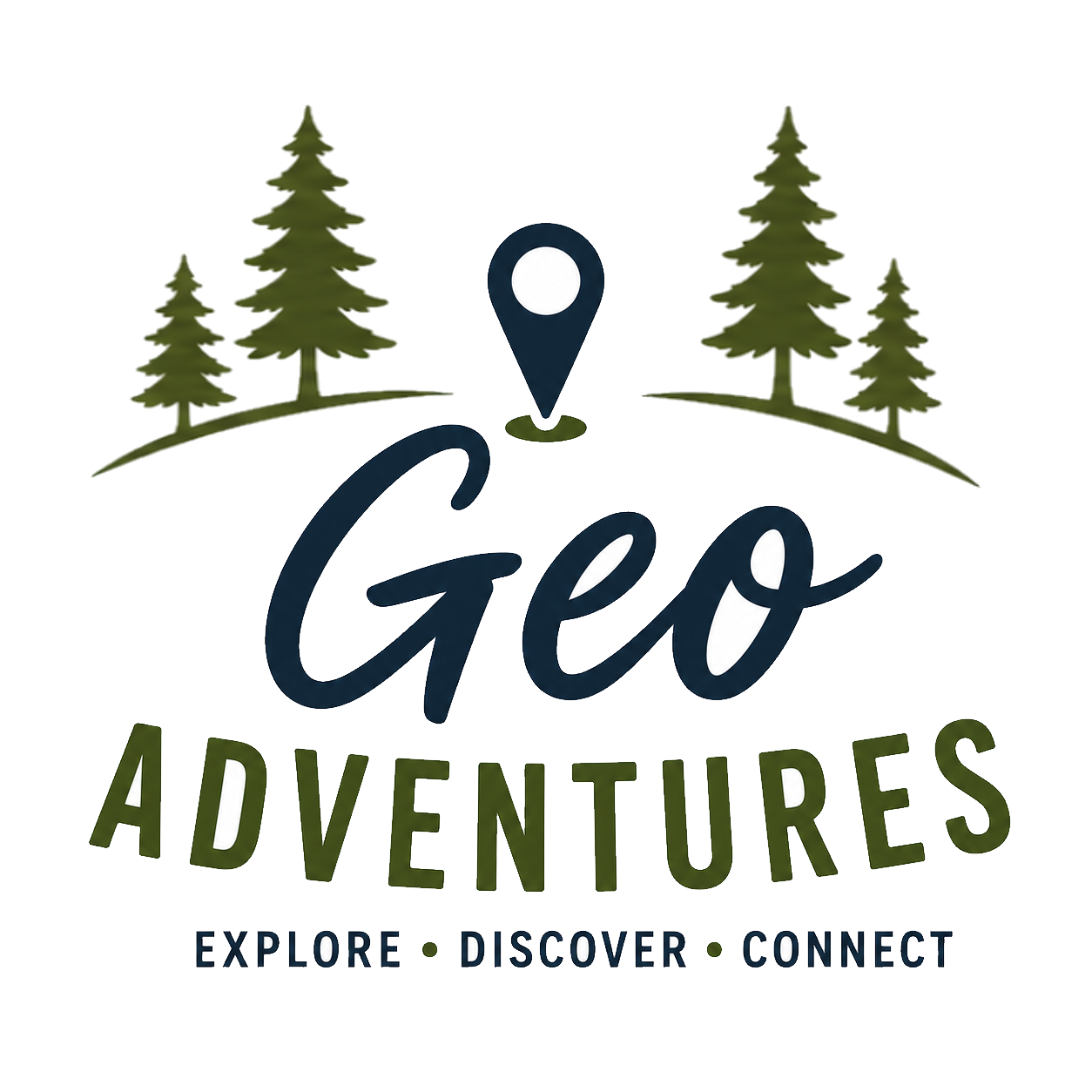The geoadventures logo, which is a compass with trees around it and the words Geo Adventures and two arrows beneath.