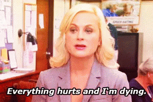 Parks and Rec Everything Hurts Gif
