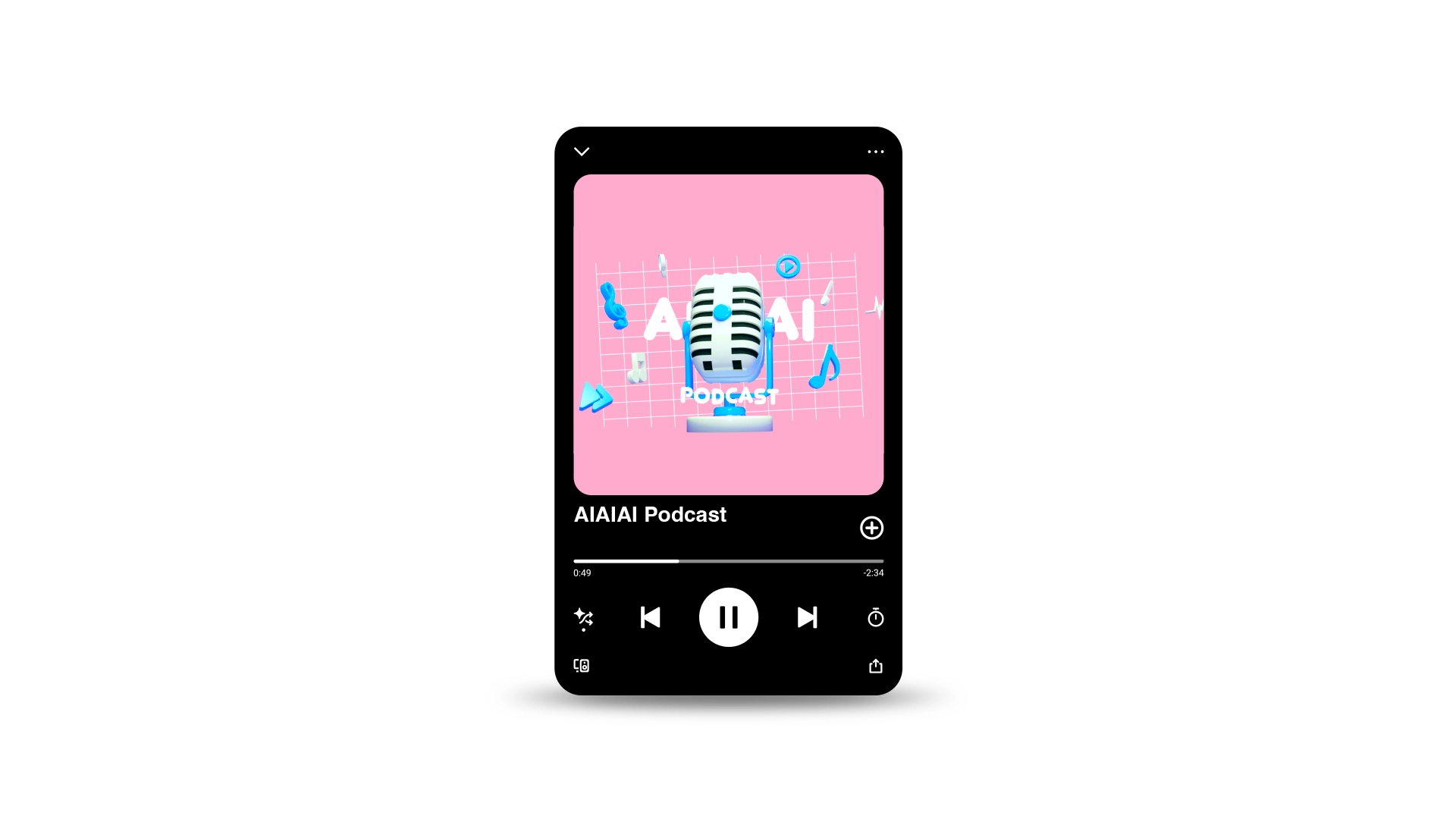 Player del podcast AIAIAI con cover rosa e microfono, disponibile su Spotify: format audio dell’Università di Torino dedicato all’intelligenza artificiale, ideato e prodotto da Digistart.
