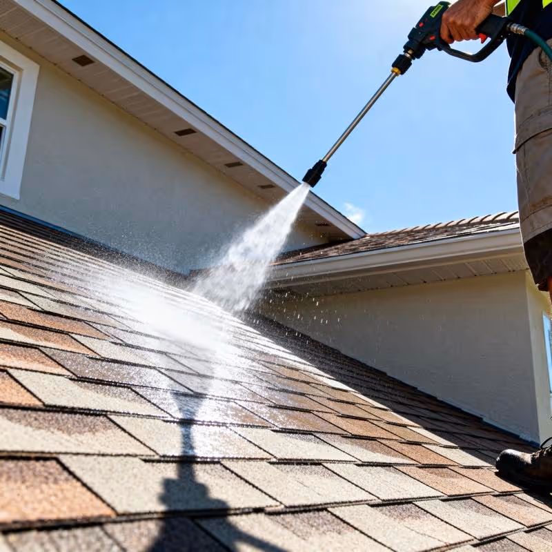 pressure washing a roof in Orlando FL