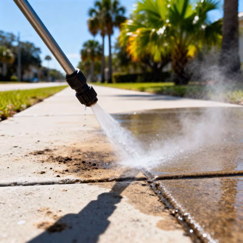 sidewalk pressure washing orlando