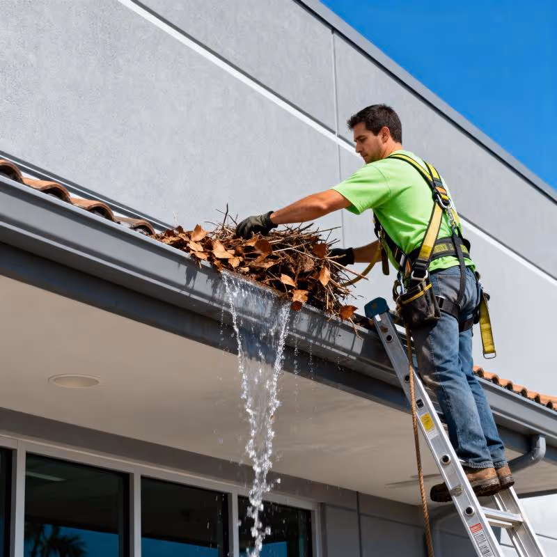 commercial gutter cleaning in Orlando by Pressure Washing Guys
