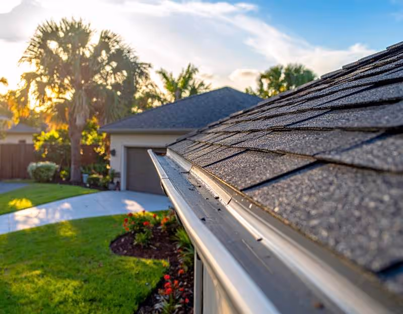 A clean gutter in Orlando FL free from debris