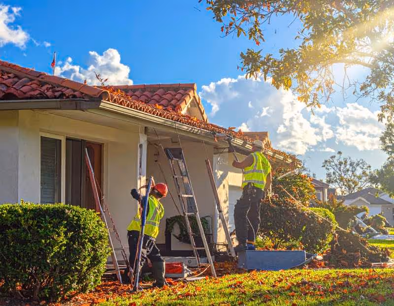 An Orlando home being Gutter Cleaned