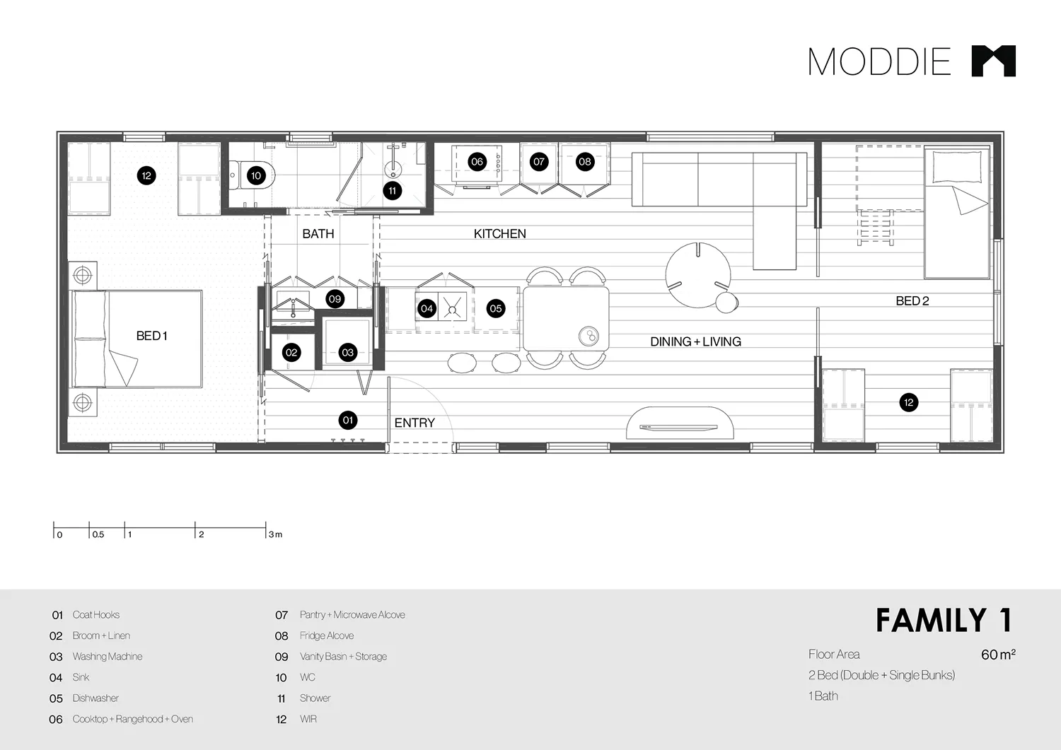 A floor plan of a small apartment.