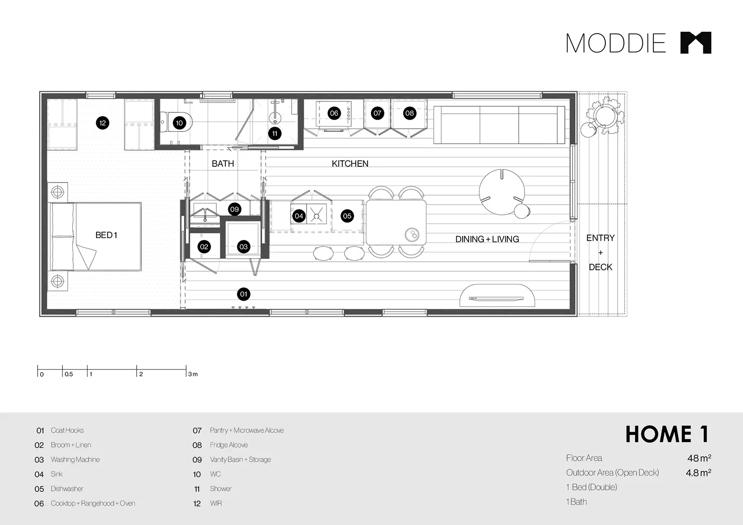A floor plan of a small apartment.
