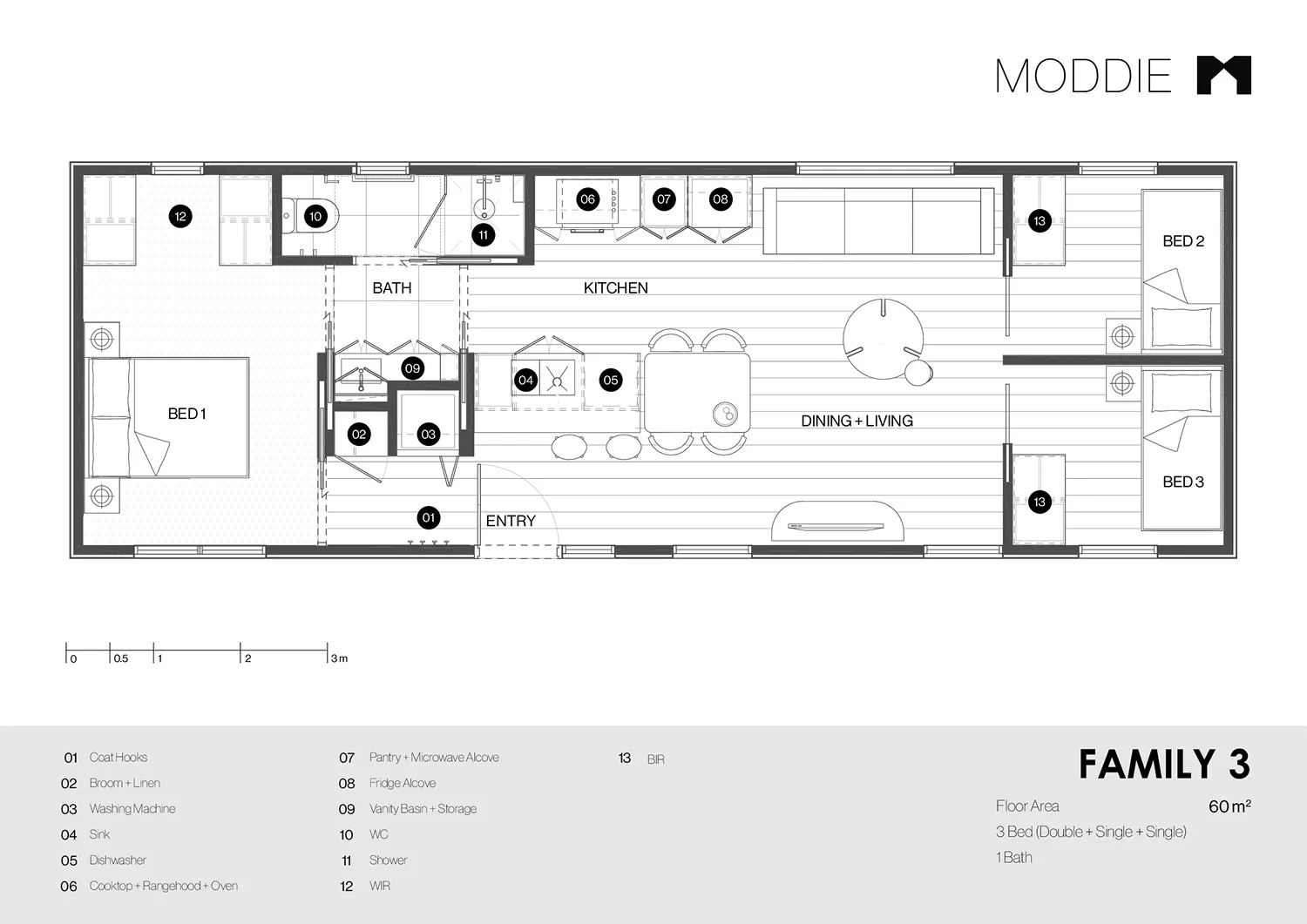 A floor plan of a small apartment.