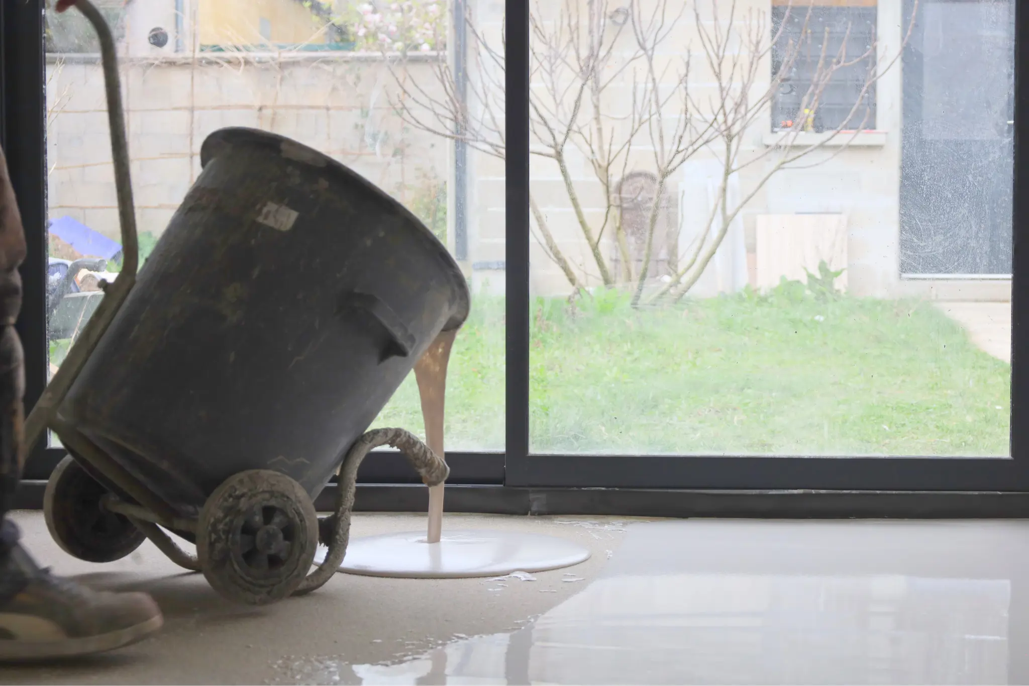 Application professionnelle de coulis quartz sur 200 m2