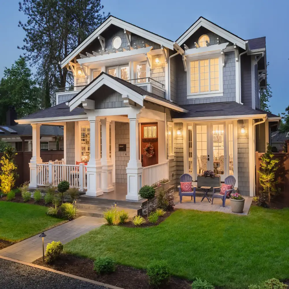 Exterior home improvement project showing siding, windows, and roofing by Viking Exteriors