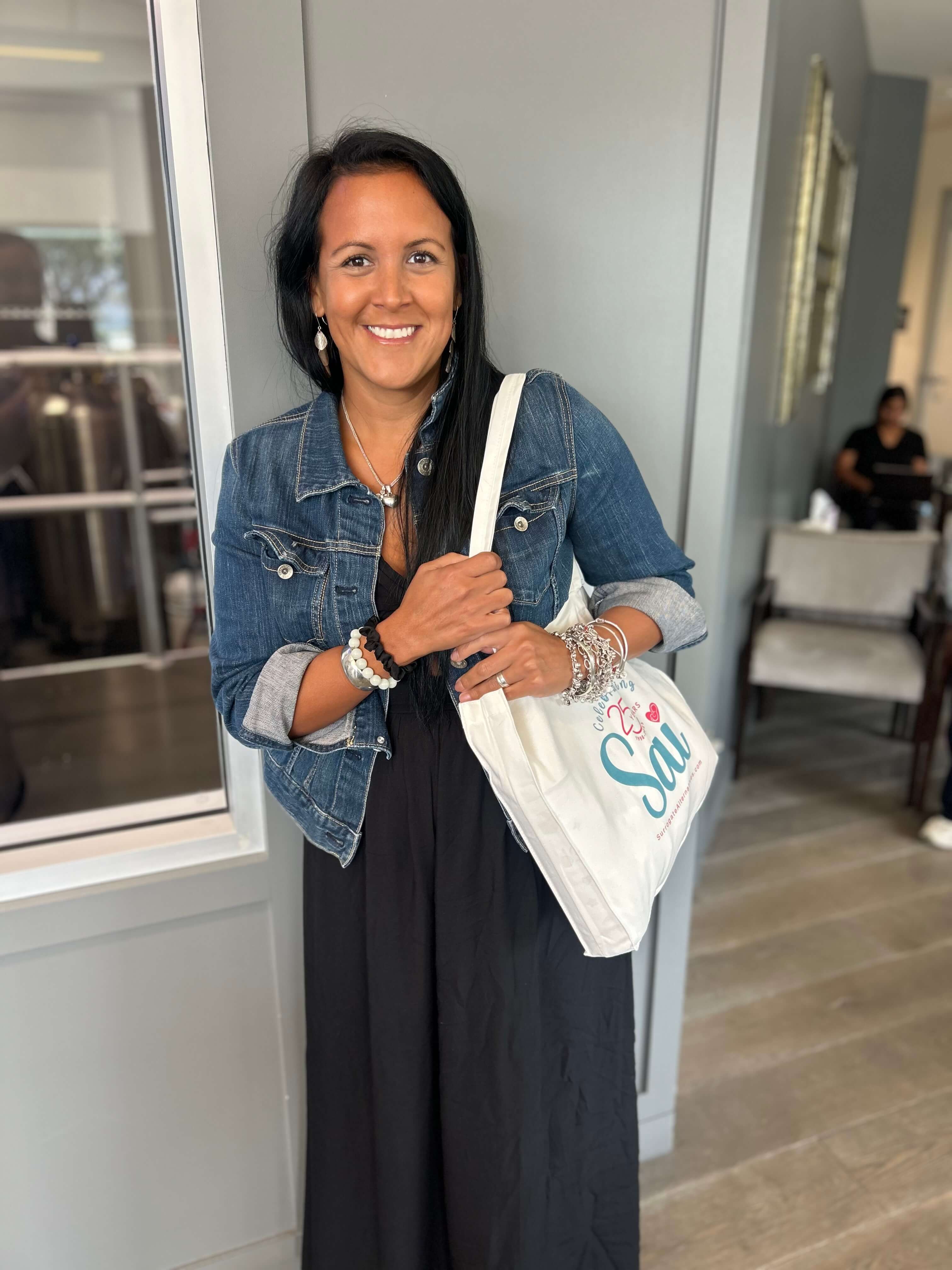 Surrogate and intended parent together during their California surrogacy journey