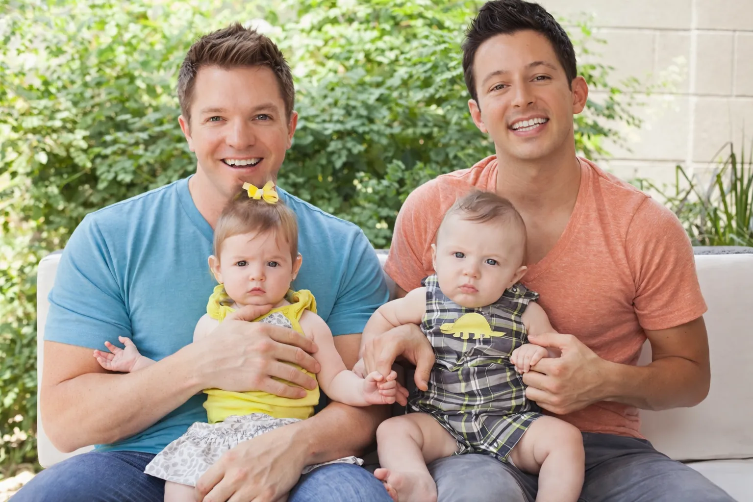 LGBTQ+ family with twins born through surrogacy at Surrogate Alternatives