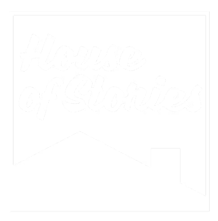 House of stories vit logga