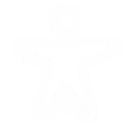 Icône d'une silhouette humaine avec les bras écartés, entourée par une ligne blanche.