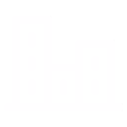 Icône blanche représentant des bâtiments de grande hauteur, symbolisant une ville.