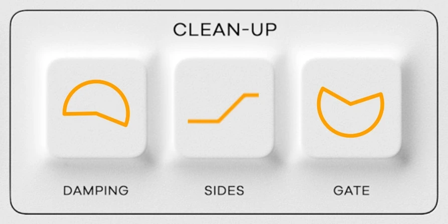 Crystalline Clean-Up section showing Damping, Sides and Gate