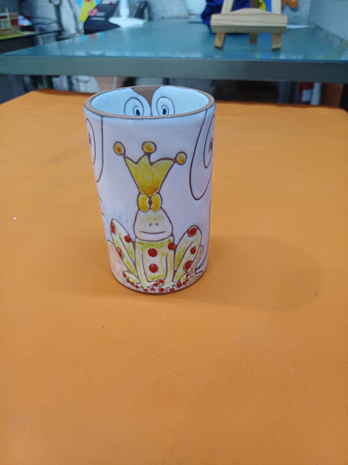 Sicilian Ceramic Tumbler – Frog Prince